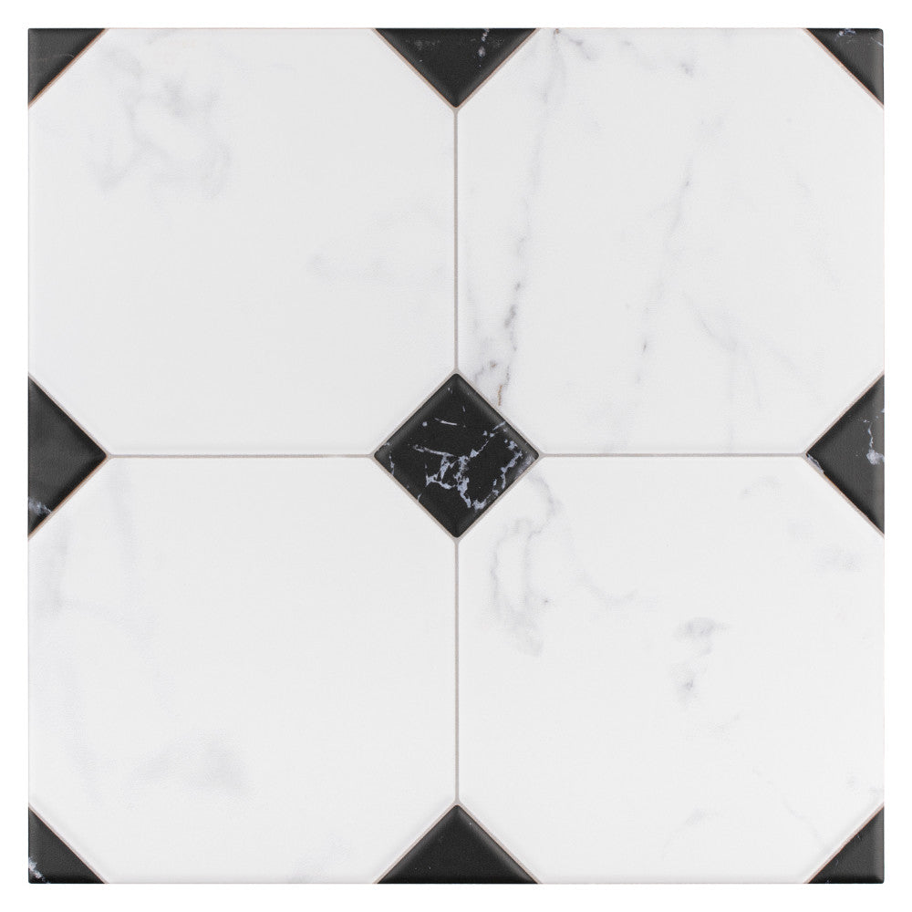 Merola Tile Betera Jet Blanco 13-1/8 in. x 13-1/8 in. Ceramic Floor and Wall Tile (11.18 sq. ft. / case)