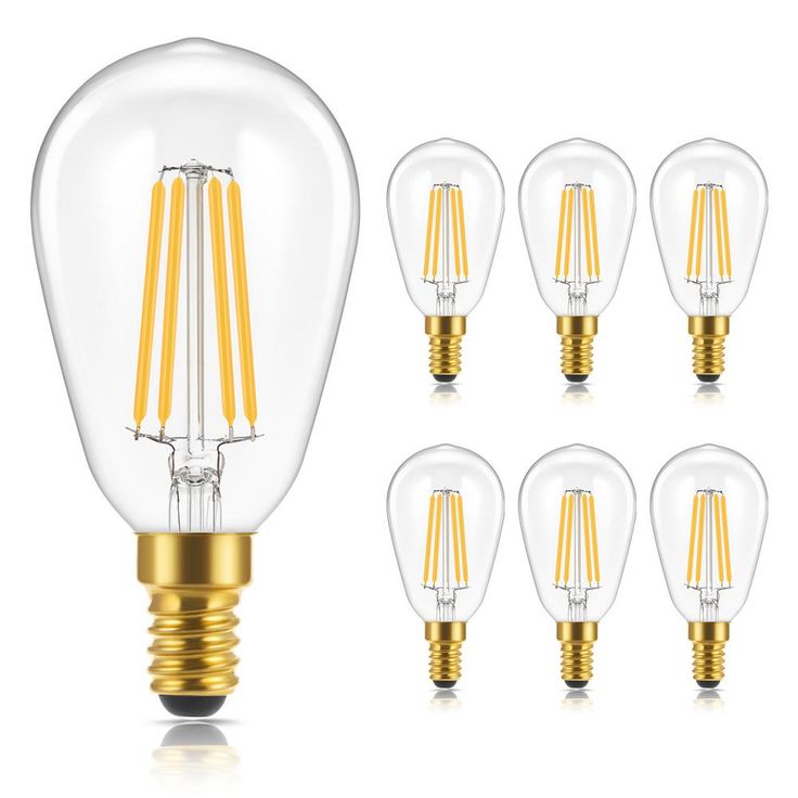 YANSUN 40-Watt Equivalent ST48 Edison LED Light Bulb Warm White (6-Pack)