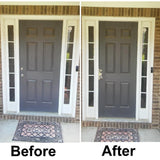 Home Protection Door Kit with Silver Decor Bracket and White Bars - Super Arbor