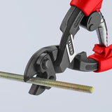KNIPEX 8 in. Angled CoBolt Mini Bolt Cutters with Opening Spring, Locking Lever, Comfort Grips and Tether Attachment