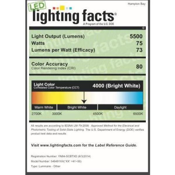 4 ft. High Output 5200 Lumens Integrated LED White Wraparound Light 4000K Bright White 120-277V Energy Star Rated