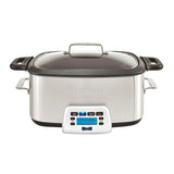 7 Qt. Stainless Steel Electric Multi-Cooker with Aluminum Pot