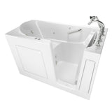 Exclusive Series 60 in. x 30 in. Left Hand Walk-In Whirlpool and Air Bath Tub with Quick Drain in White - Super Arbor