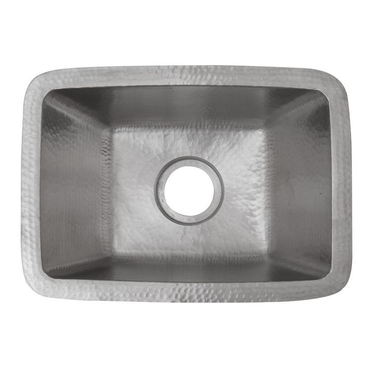 Dual Mount Hammered Copper 17 in. Single Bowl Kitchen/Bar Sink with 3.5 in. Drain Opening in Nickel