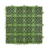 Ottomanson Ottomanson Evergreen Artificial Turf Interlocking Grass Tiles, 12