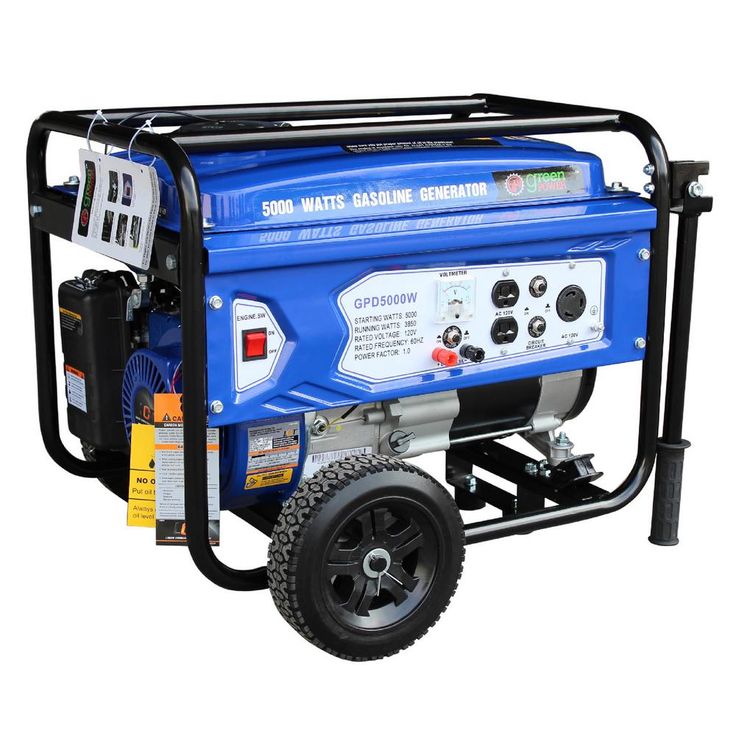 Green-Power Green Power 5000/3850-Watt Gasoline Powered Recoil Start Portable Generator with 223cc 7.5HP LCT Engine