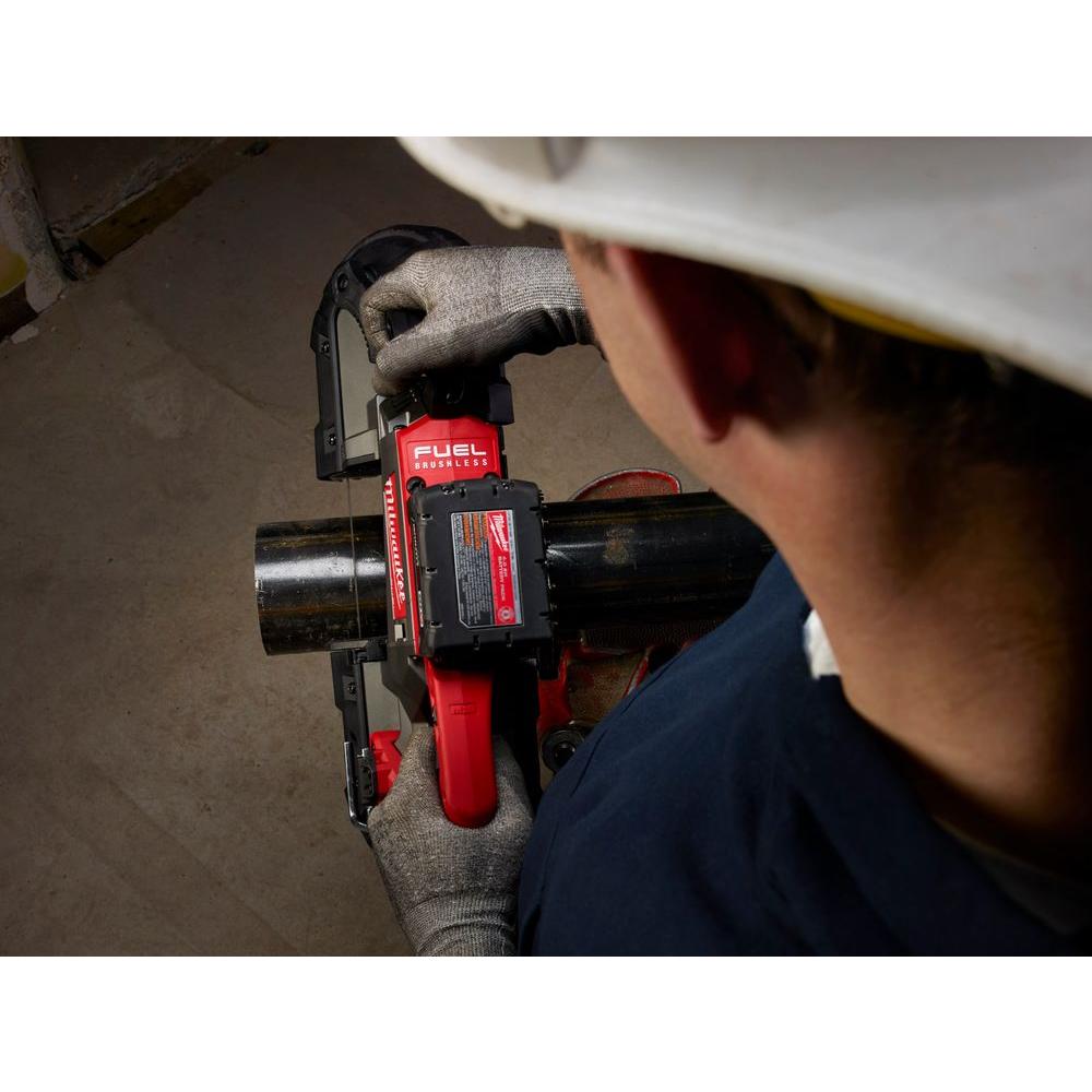 M18 FUEL 18-Volt Lithium-Ion Brushless Cordless Deep Cut Band Saw and Grease Gun 2-Speed with Two 6.0 Ah Batteries