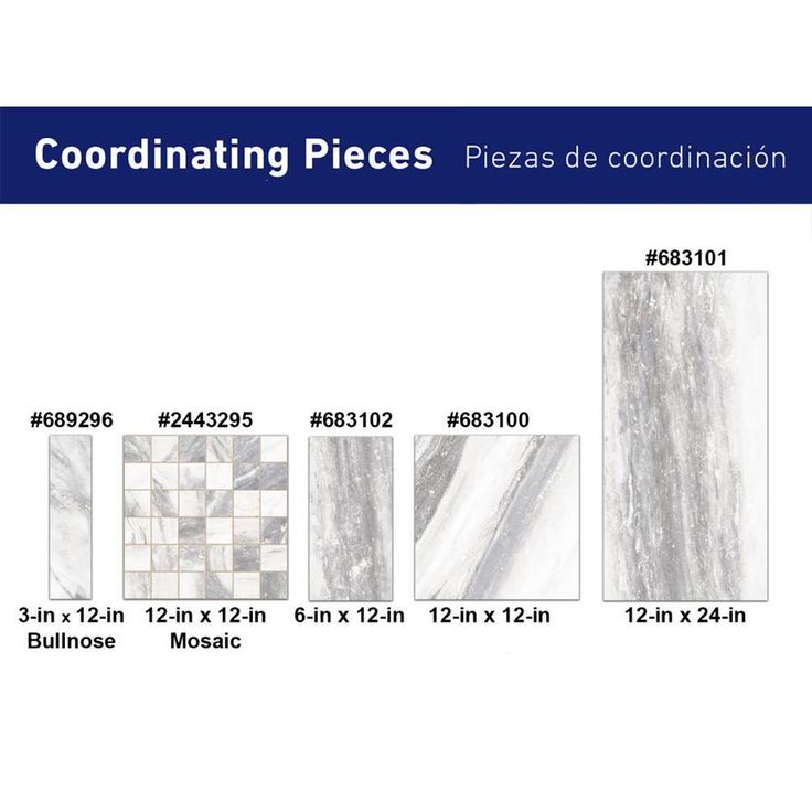 Style Selections Sovereign Stone Pearl Porcelain Marble Bullnose Tile (3-in x 12-in)