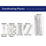 Style Selections Sovereign Stone Pearl Porcelain Marble Bullnose Tile (3-in x 12-in)