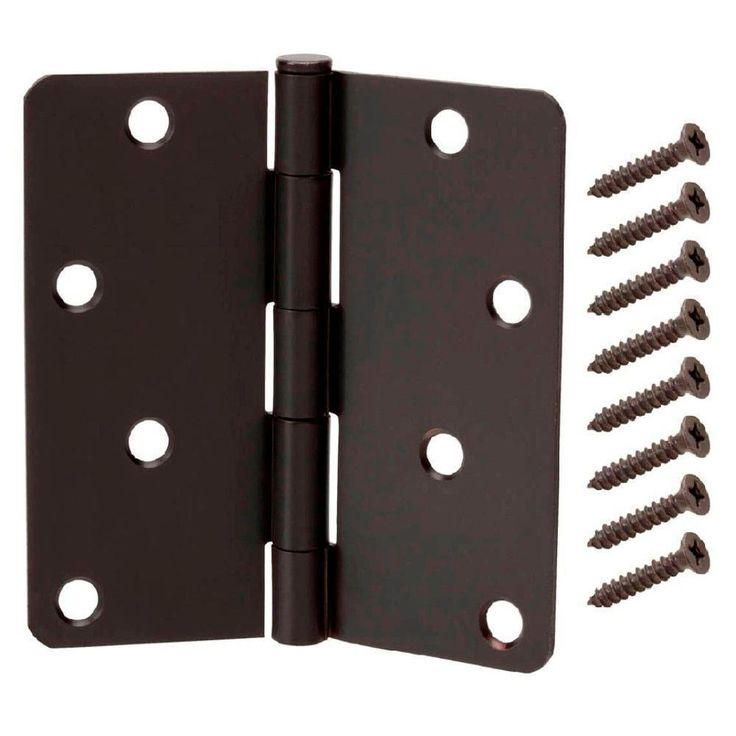 4 in. Oil-Rubbed Bronze 1/4 in. Radius Door Hinge