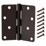 4 in. Oil-Rubbed Bronze 1/4 in. Radius Door Hinge