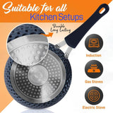 Elegant Diamond 11-Piece Aluminum Nonstick Cookware Set in Blue
