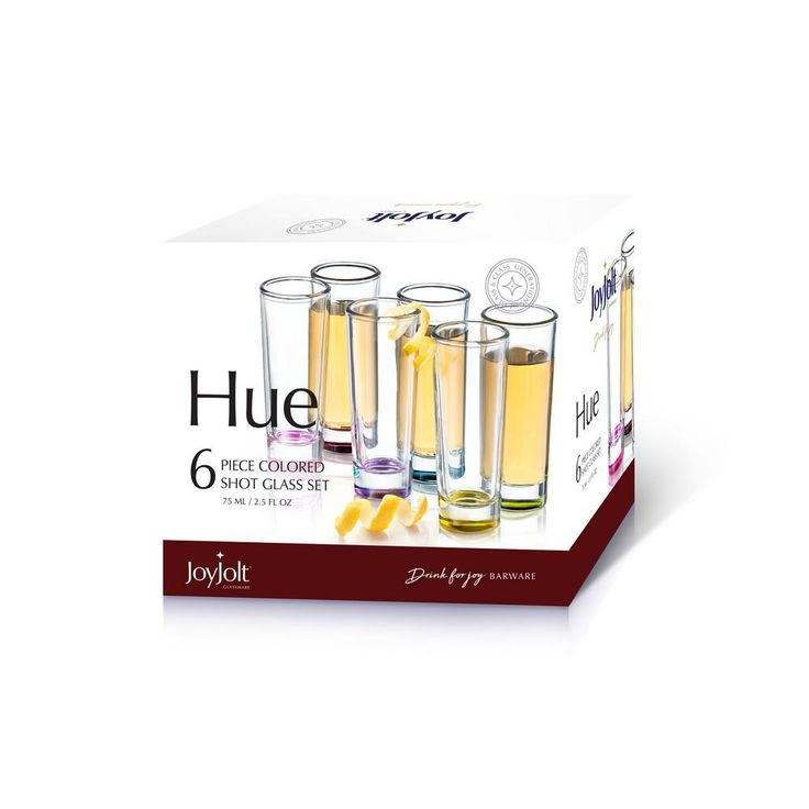 Hue 2 oz. Shot Glasses (Set of 6)