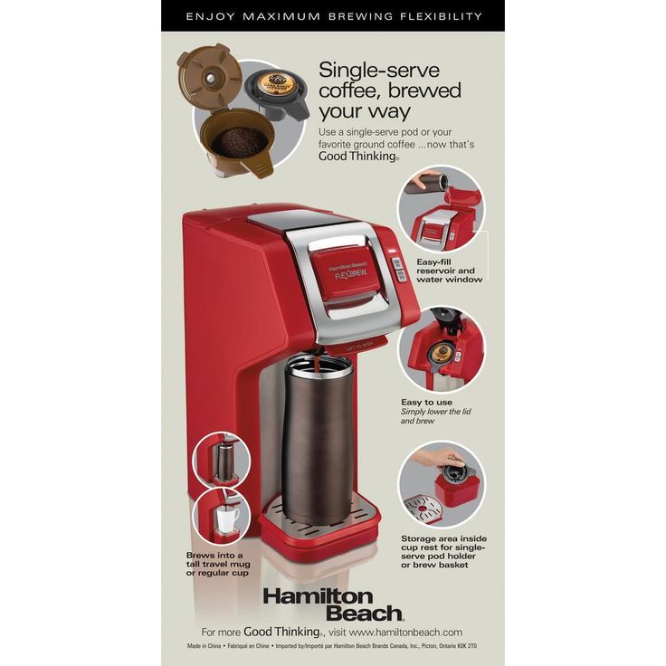 1-Cup Red FlexBrew Coffee Maker