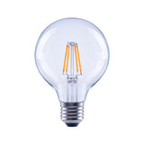 40-Watt Equivalent G25 Globe Vanity Clear Glass Vintage Edison Filament Dimmable LED Light Bulb Soft White (6-Pack)