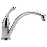 Delta Collins Chrome 1-Handle Deck-Mount Low-Arc Handle Kitchen Faucet