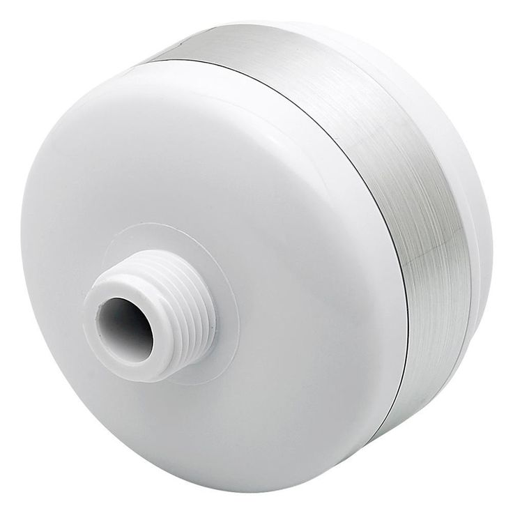 Disposable Slim-Line Universal Shower Water Filtration System in Chrome