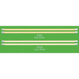 ETi 4 ft. 15-Watt Direct Replacement LED T8 Integral Driver Linear Glass Tube Light Bulbs 1650 Lumens 3000K 3500K (2 Pack)
