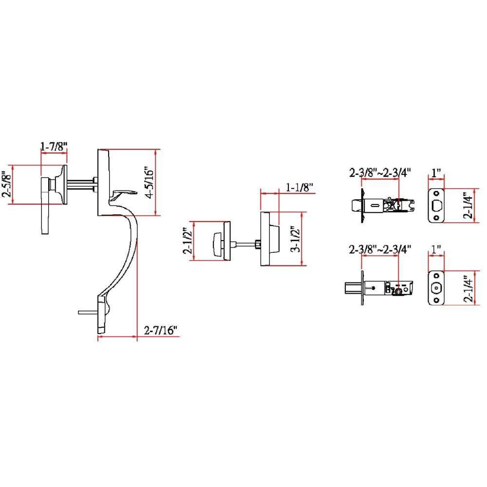 Sussex Oil-Rubbed Bronze Handleset with Scroll Lever Interior and Single Cylinder Deadbolt - Super Arbor
