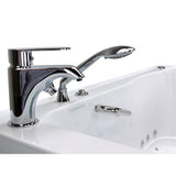 Royal 52 in. Acrylic Walk-In Whirlpool Bathtub in White with Left Door, 2-Piece Fast Fill Faucet and 2 in. Dual Drain - Super Arbor