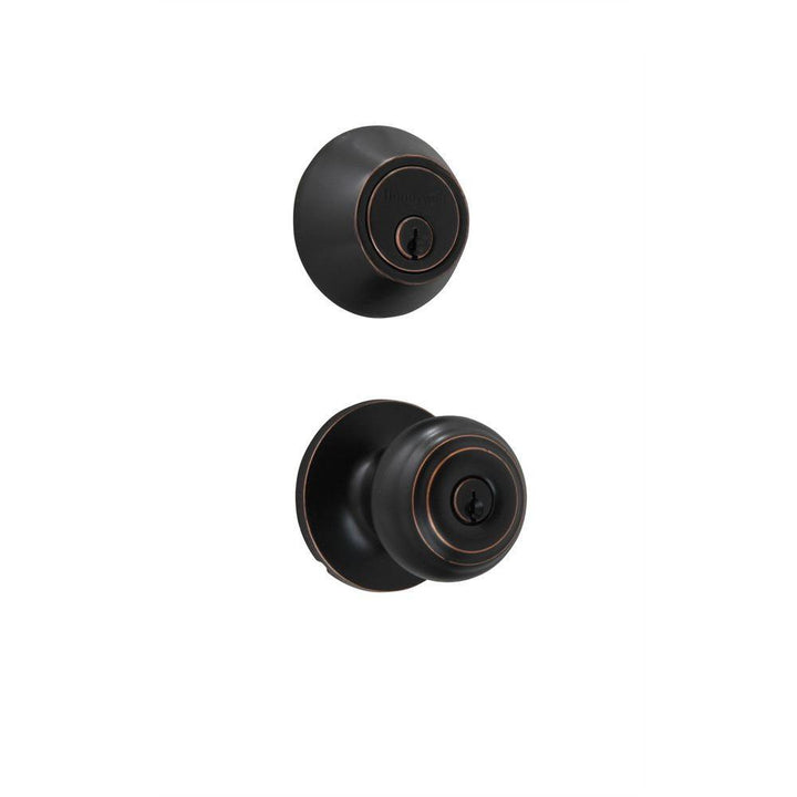 1.5 in. Oil-Rubbed Bronze Classic Knob Door Lock Home Security Kit - Super Arbor