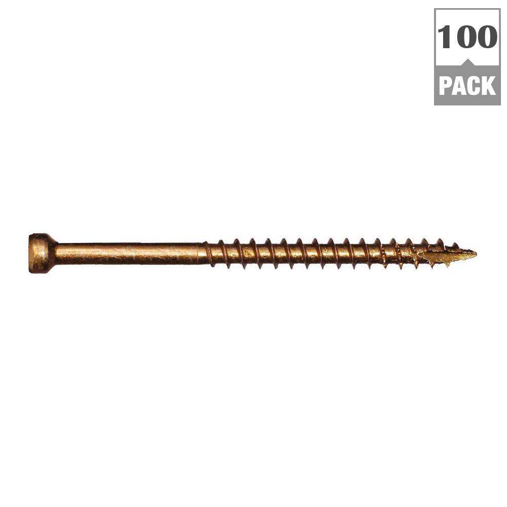 #8 x 2-1/2 in. Star Drive Trim Finishing Head Screw (100-per Pack)