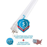Hyperikon 22-Watt 45 in. 5000K Linear T5/T8 Dual-End Powered Ballast Bypass Frosted LED Tube Light Bulb (24-Pack)