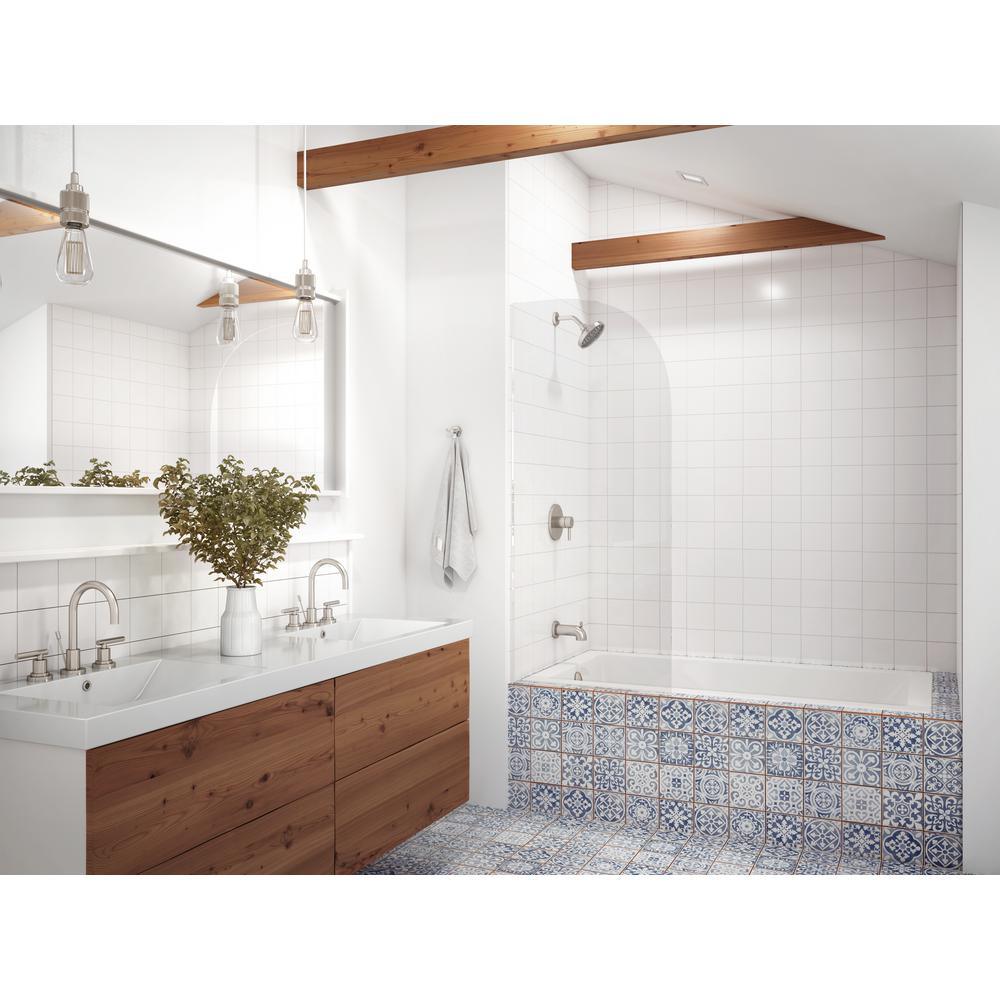 SOLNA 60 in. x 42 in. Acrylic Rectangular Drop-in Reversible Soaking Bathtub in White - Super Arbor