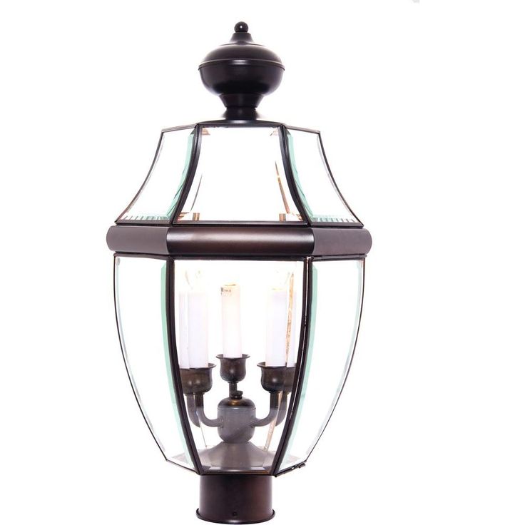 South Park 3-Light Black Outdoor Pole/Post Mount