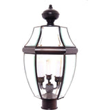 South Park 3-Light Black Outdoor Pole/Post Mount