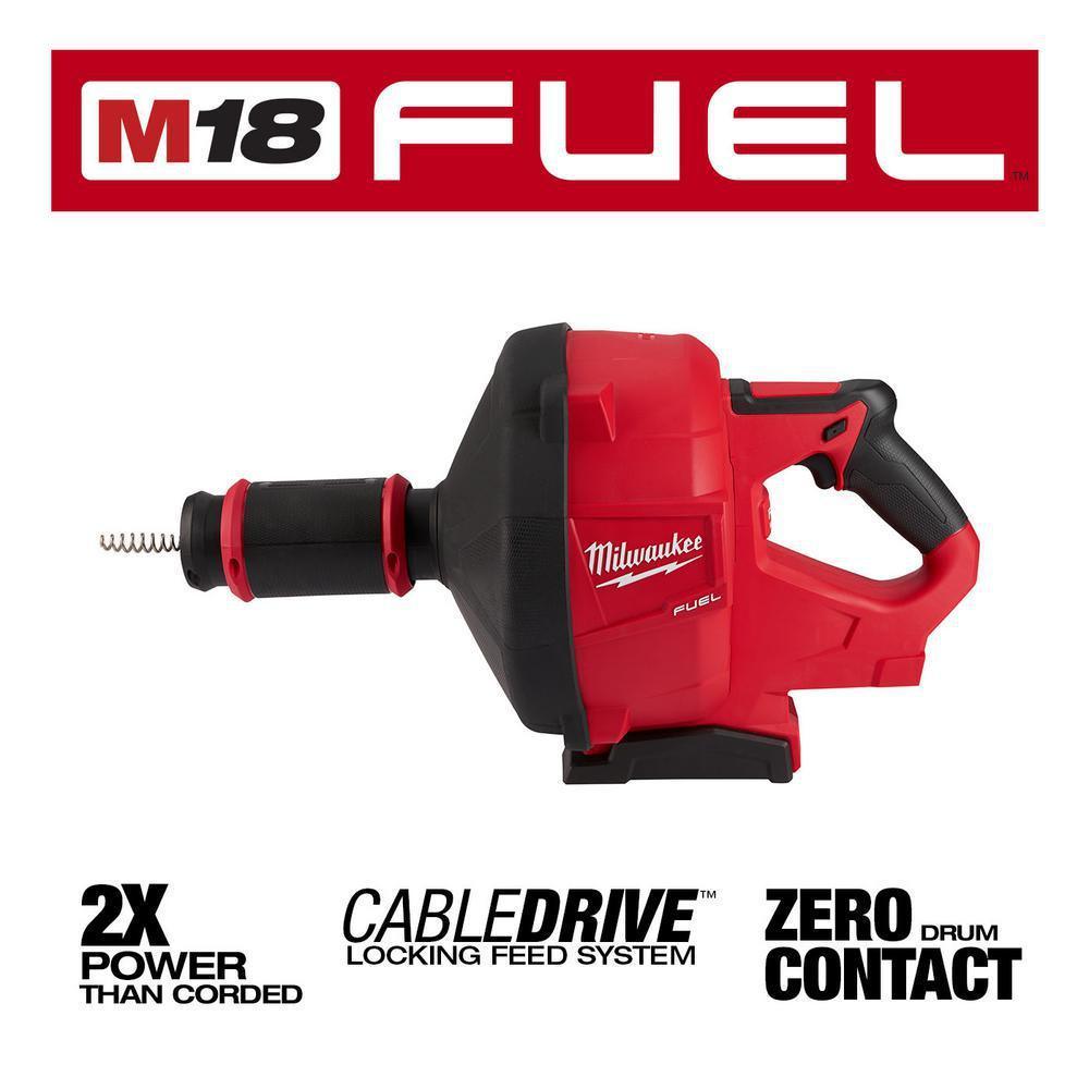 M18 FUEL 18-Volt Lithium-Ion Brushless Cordless Hammer Drill/Snake Auger/ Impact Driver (3-Tool Kit) with 4-Batteries - Super Arbor