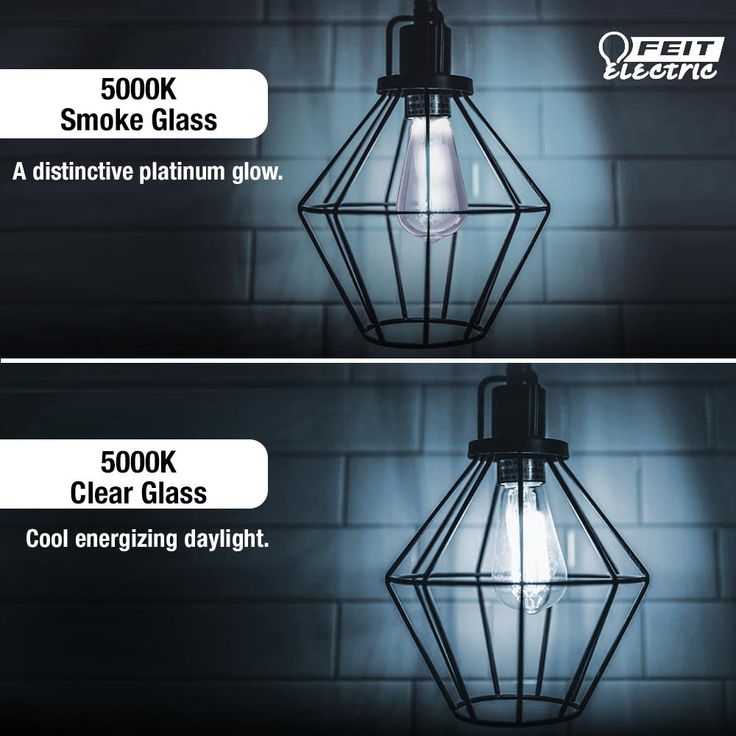 Feit Electric 25-Watt Equivalent T6 Candelabra Dimmable LED Smoke Glass Vintage Light Bulb with Spiral Filament Daylight (4-Pack)