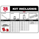 15 in. PACKOUT Backpack and 3/8 in. Drive SAE Ratchet and Socket Mechanics Tool Set with PACKOUT Case (28-Piece) - Super Arbor