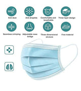 Health Procedural Face Masks With Earloops (50-Packs)