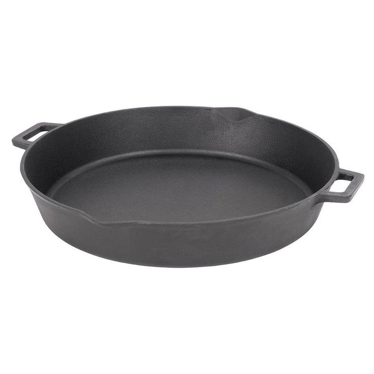 16 in. Cast Iron Skillet in Black
