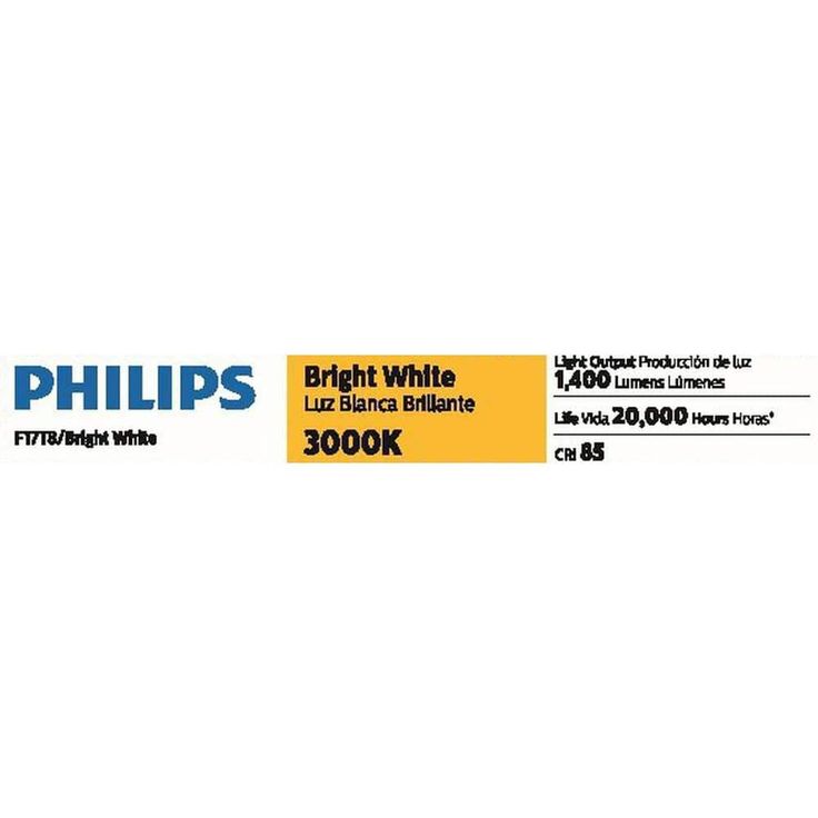 Philips 17-Watt 2 ft. Linear T8 ALTO Fluorescent Tube Light Bulb Bright White (3000K)