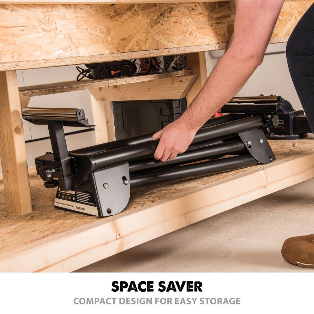 Compact Folding Miter Saw Stand with Quick Release Mounting Brackets - Super Arbor
