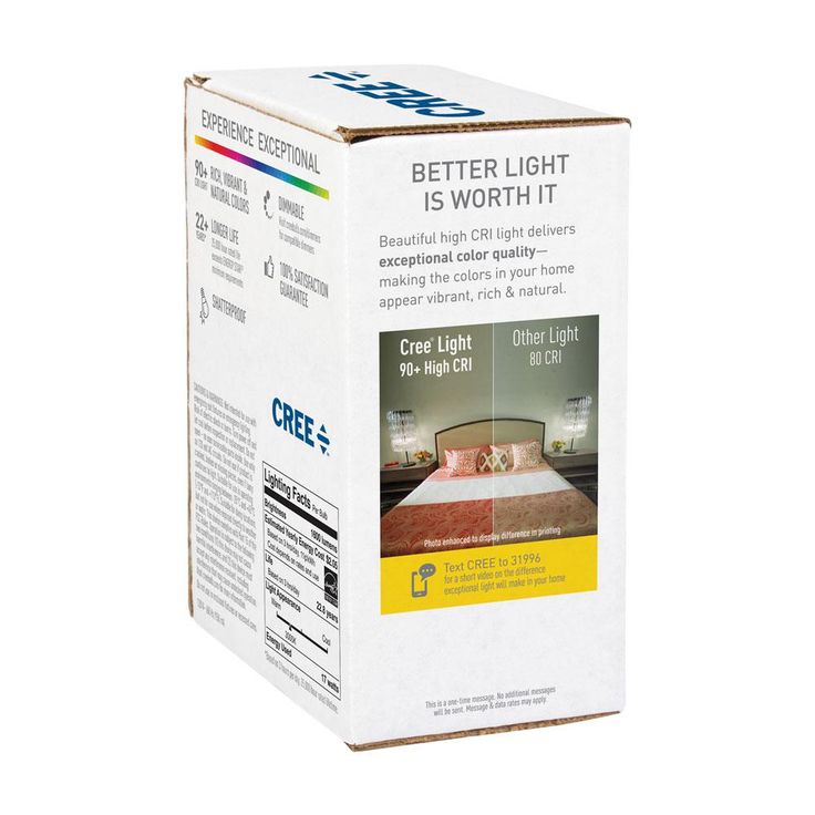 Cree 100W Equivalent Bright White (3000K) A21 Dimmable Exceptional Light Quality LED Light Bulb