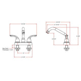 Ashland 2-Handle Utility Faucet in Polished Chrome - Super Arbor