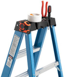8 ft. Fiberglass Step Ladder with 250 lb. Load Capacity Type I Duty Rating - Super Arbor