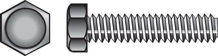 Hillman 3/8 in. Diameter x 2-1/2 in. Length Zinc-Plated Steel Hex Tap Bolt, 50-Pack