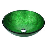 Posh Series Deco-Glass Vessel Sink in Coral Blue - Super Arbor
