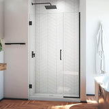DreamLine Unidoor Plus 39.5–40 in. W x 72 in. H Frameless Hinged Shower Door in Brushed Nickel