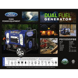 Ford 11,050/9,000-Watt Dual Fuel Gasoline/Propane Powered Electric/Recoil Start Portable Generator 457 cc CARB Compliant