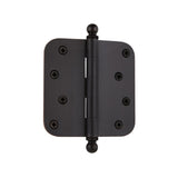 4 in. Ball Tip Residential Hinge with Square Corners in Oil-Rubbed Bronze - Super Arbor