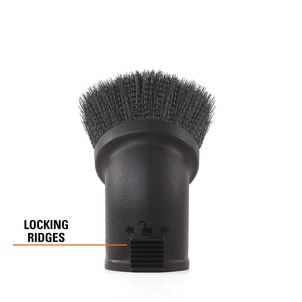 2-1/2 in. Locking Accessory Round Dusting Brush for Wet/Dry Vacs - Super Arbor