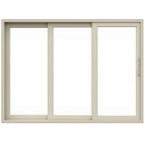 V4500 Multi-Slide 105 in. x 80 in. Left-Hand Low-E Desert Sand Vinyl 3-Panel Prehung Patio Door