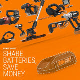 Worx POWER SHARE 20-Volt 120 MPH 80 CFM Cordless Blower (Bare Tool)