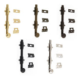 8 in. Heavy-Duty Solid Brass Matte Black Surface Bolt with Round Knob - Super Arbor