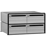 Salsbury 2400 Series Data Distribution System Aluminum Box with 4 Doors, 23.5"W x 12.125"H x 15"D